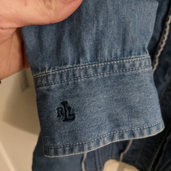 Vintage Ralph Lauren Denim Shirt Large - Picture 4 of 8